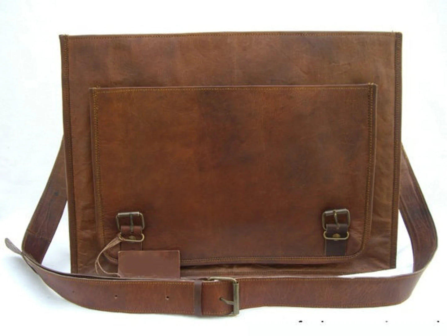 Retro Style Leather Messenger Bag