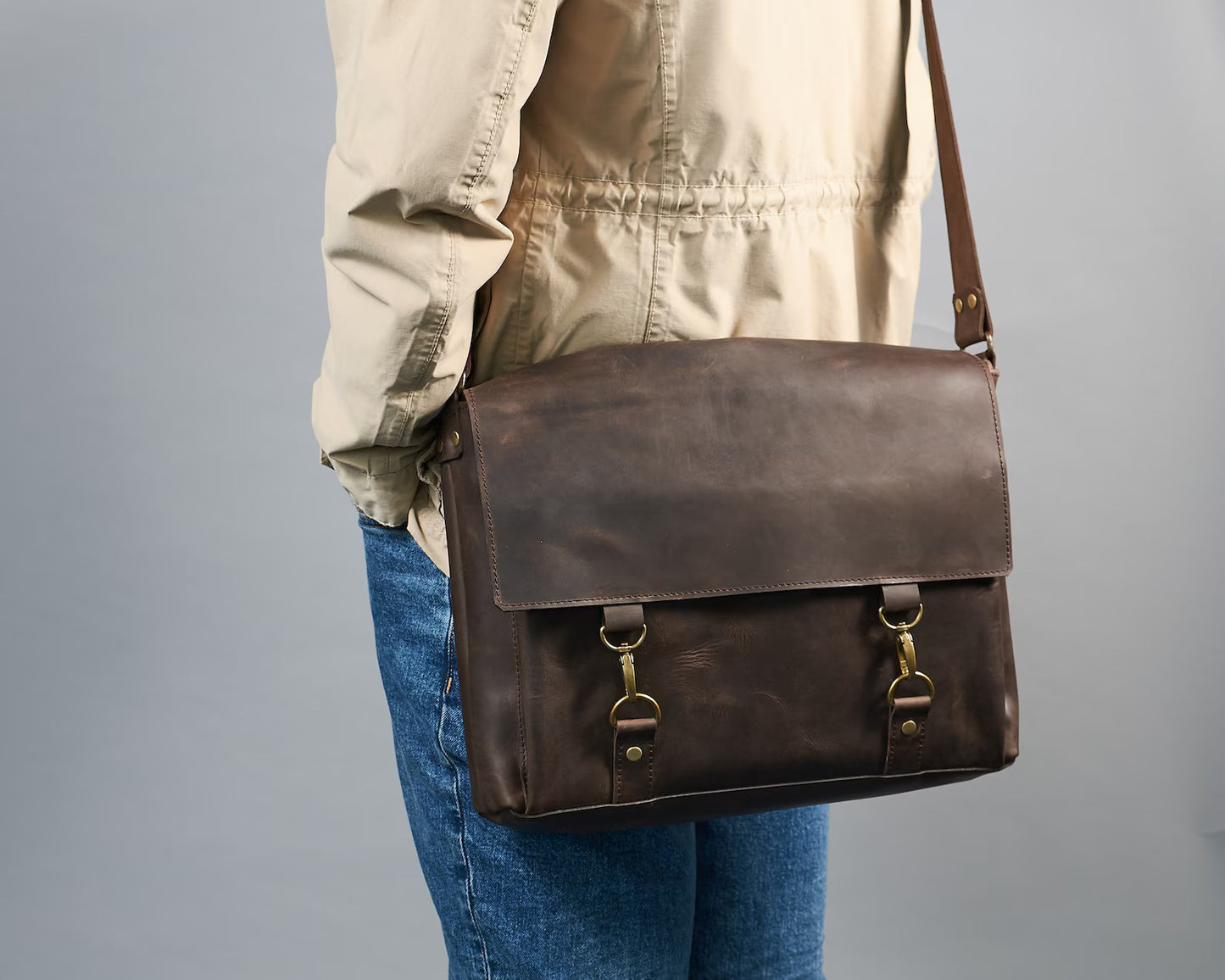 leather messenger bag crossbody bag
