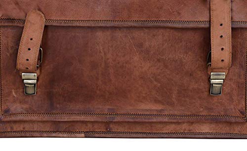 Leather Briefcase Laptop Messenger Bag