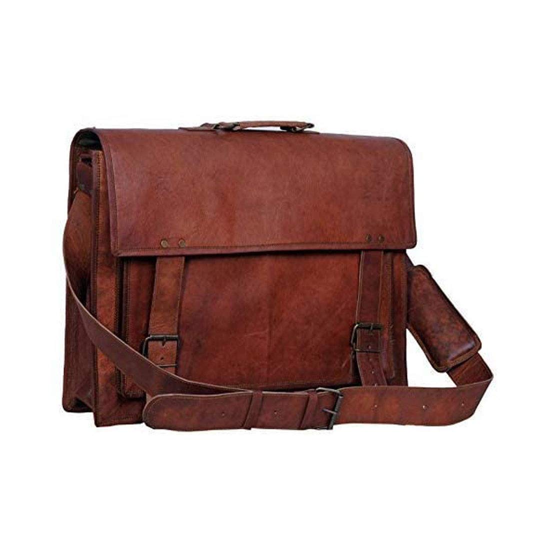 Leather Briefcase Laptop Messenger Bag