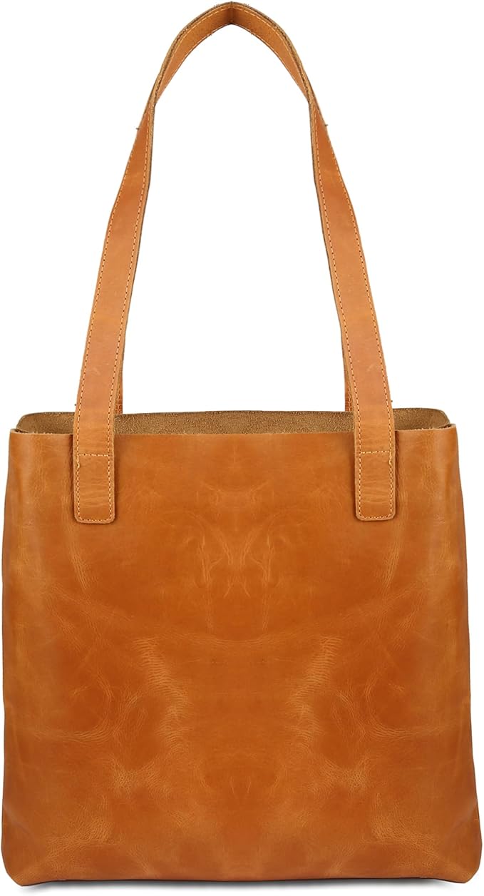 Vintage Genuine Leather Tote Shoulder Bag