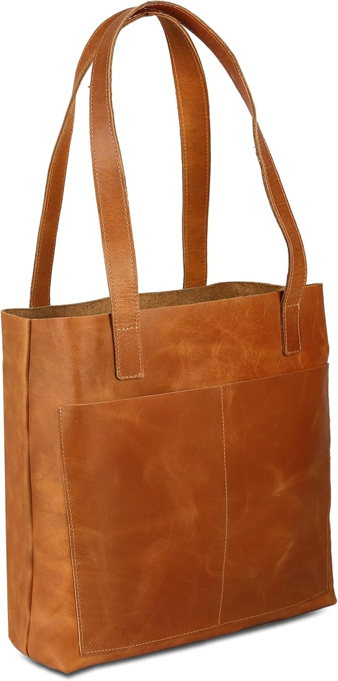 Vintage Genuine Leather Tote Shoulder Bag