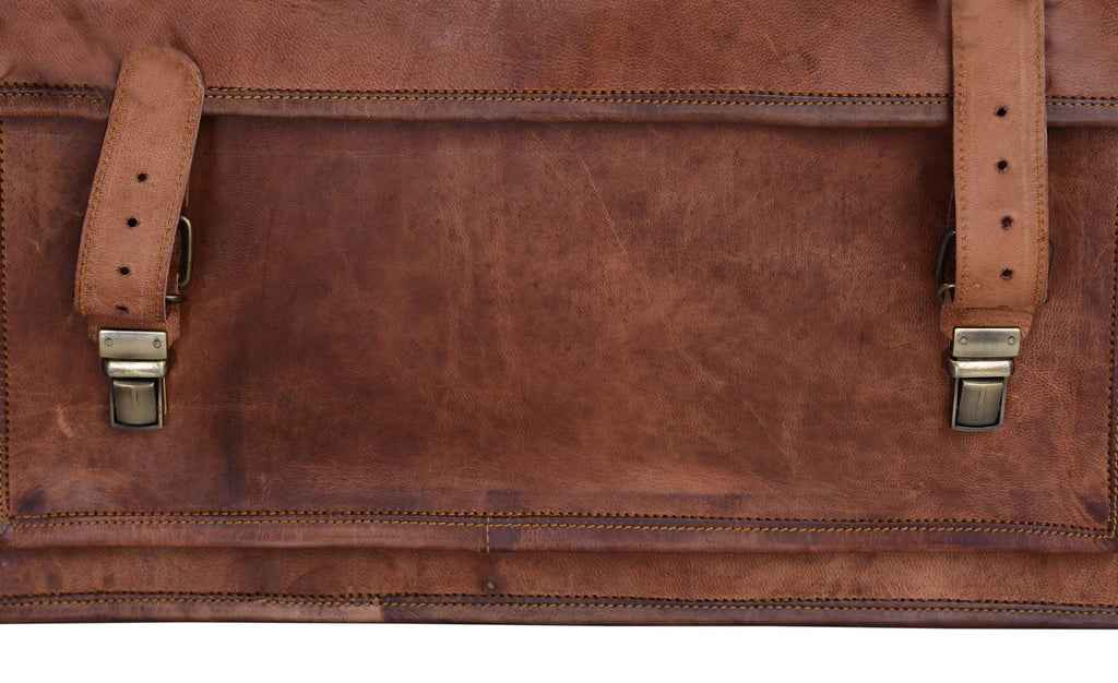 Leather Briefcase Laptop Messenger Bag