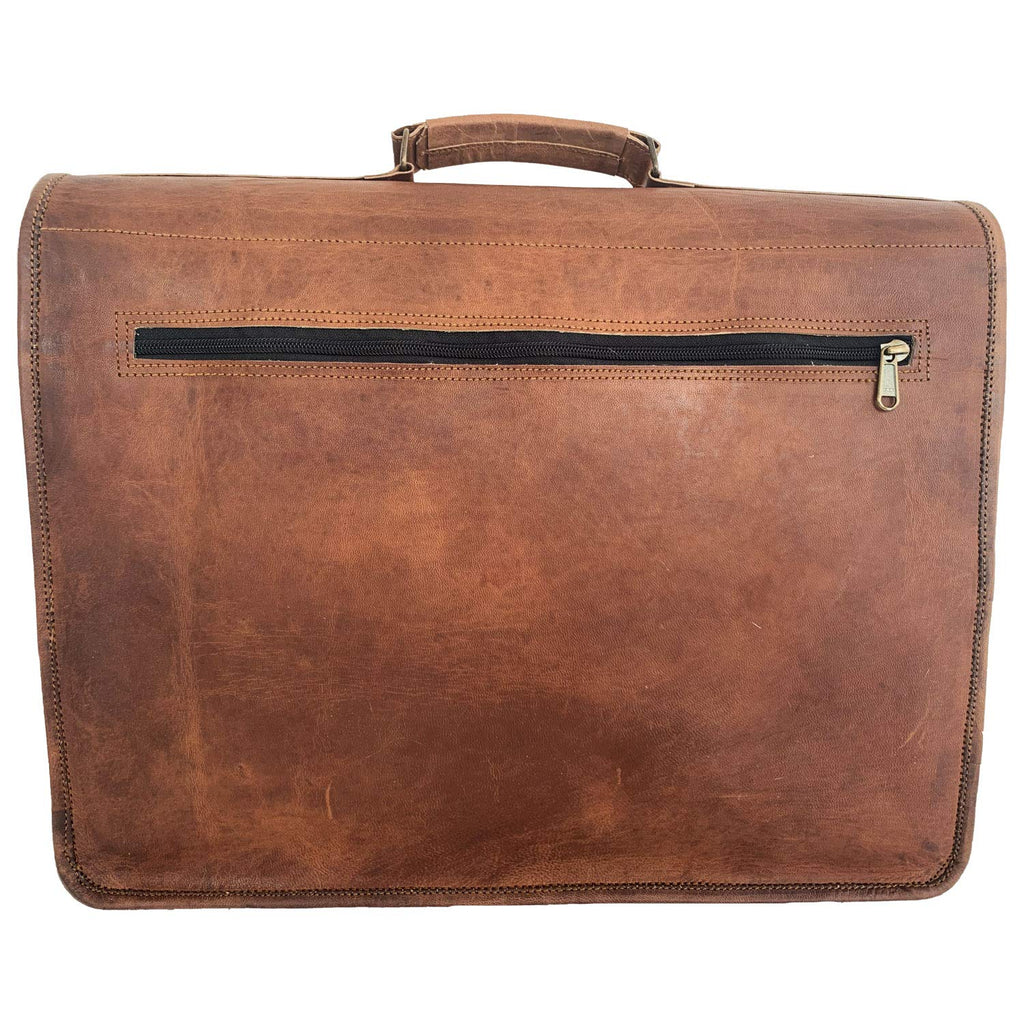 Leather Briefcase Laptop Messenger Bag