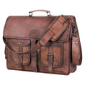 Leather Briefcase Laptop Messenger Bag