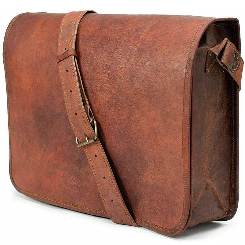 Shop Leather Full Flap Messenger Bag