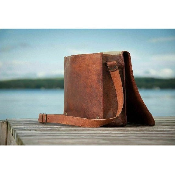 Shop Leather Full Flap Messenger Bag