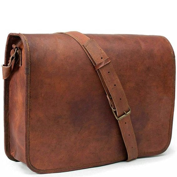 Shop Leather Full Flap Messenger Bag