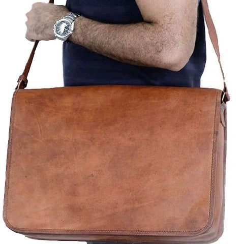 Shop Leather Full Flap Messenger Bag