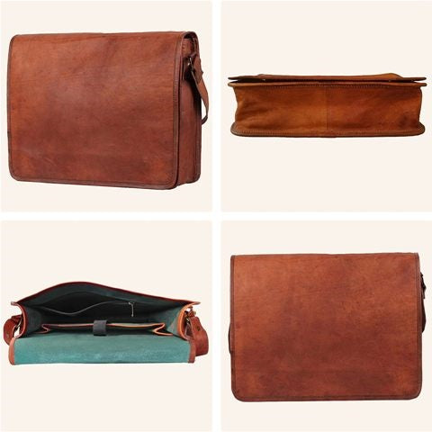 Shop Leather Full Flap Messenger Bag
