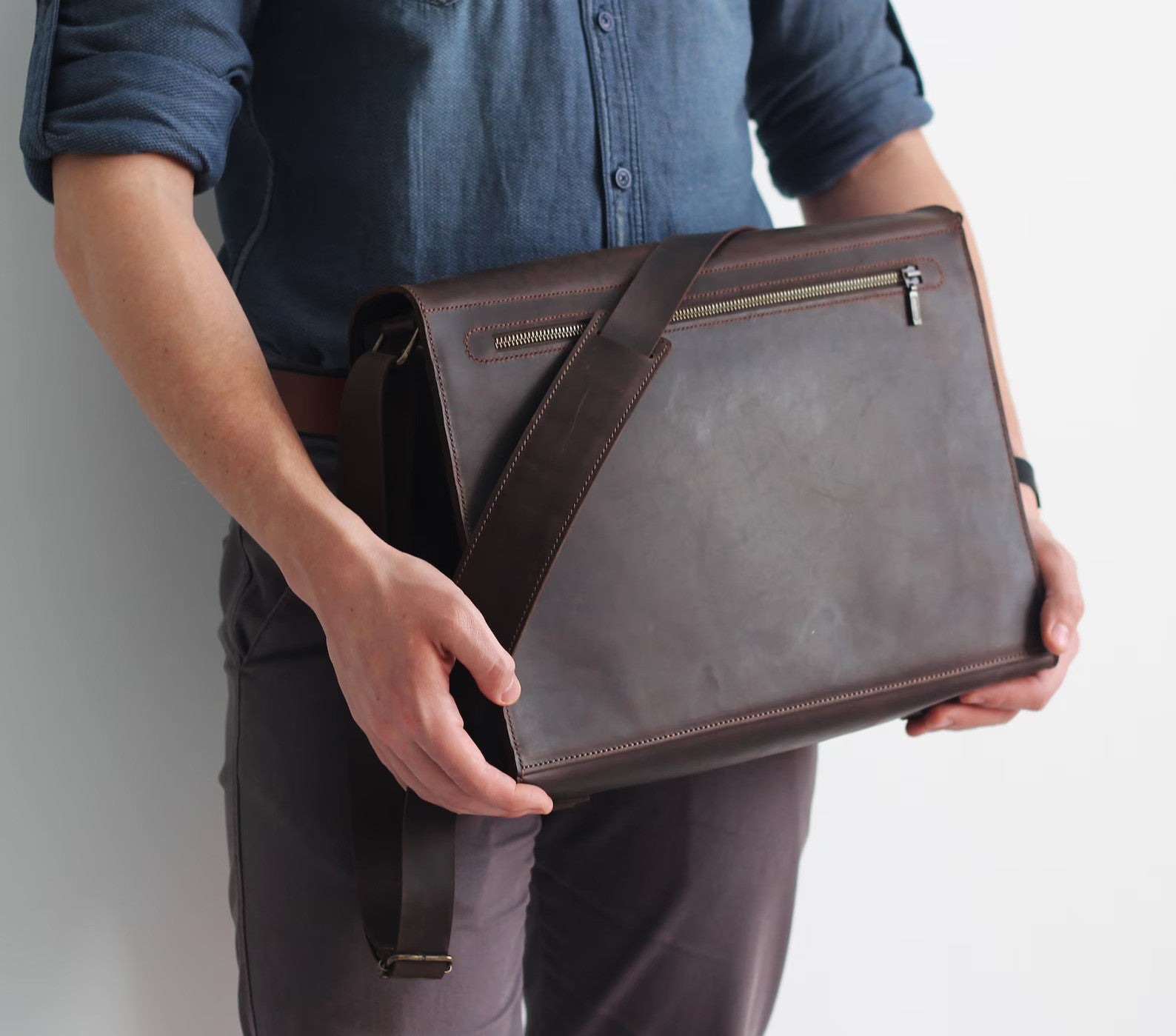 Leather Laptop Bag, Leather Shoulder Bag