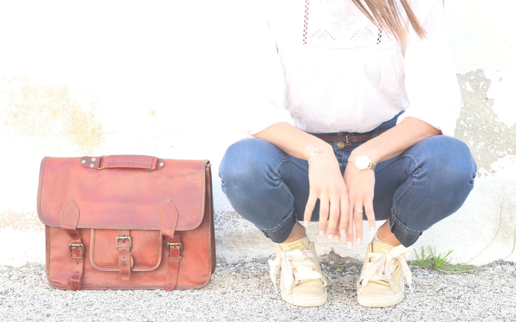 Laptop leather bag, Leather Satchel