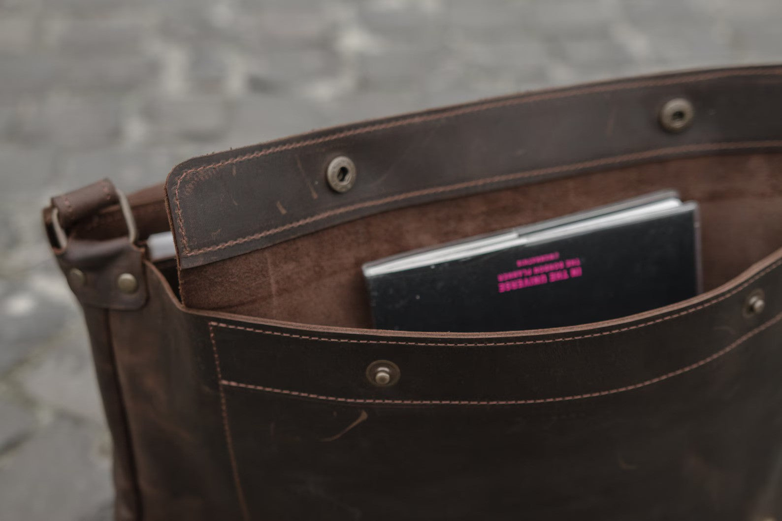 Leather messenger bag, Men's laptop bag