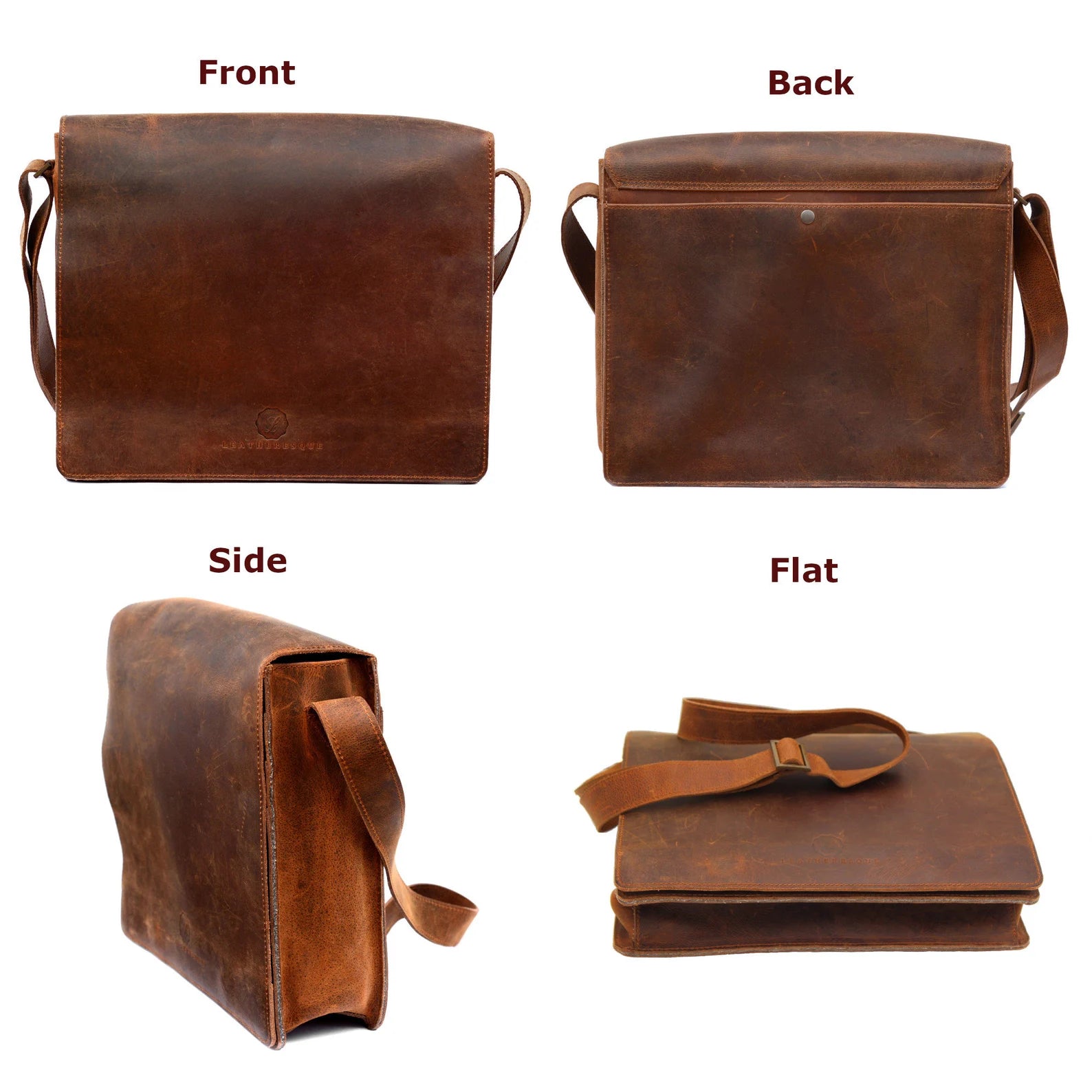 Chelsea Leather Crossbody Messenger Bag