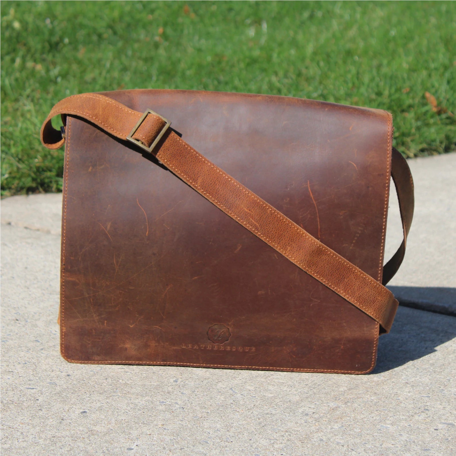 Chelsea Leather Crossbody Messenger Bag