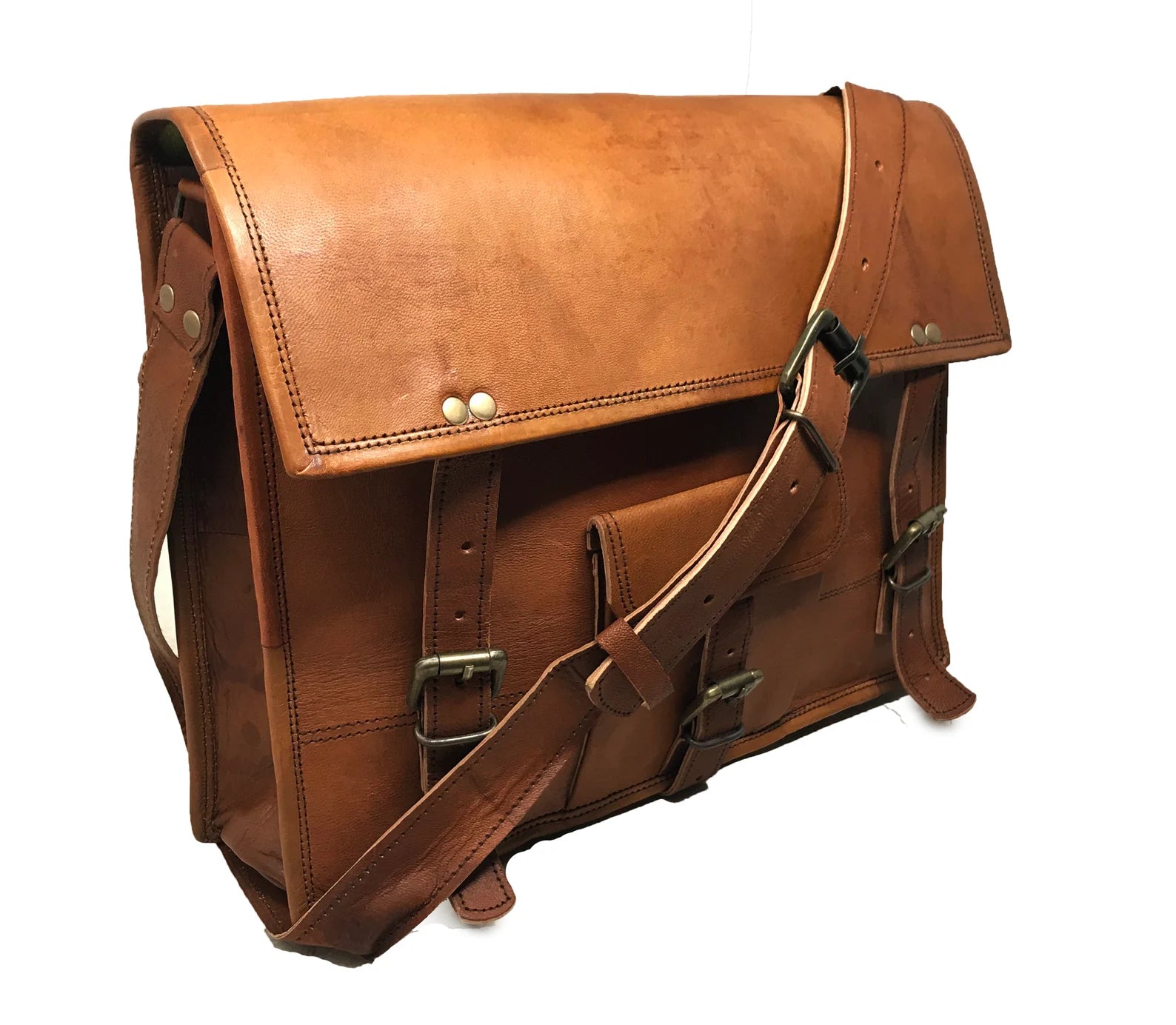 Leather Messenger Bag Laptop Bag