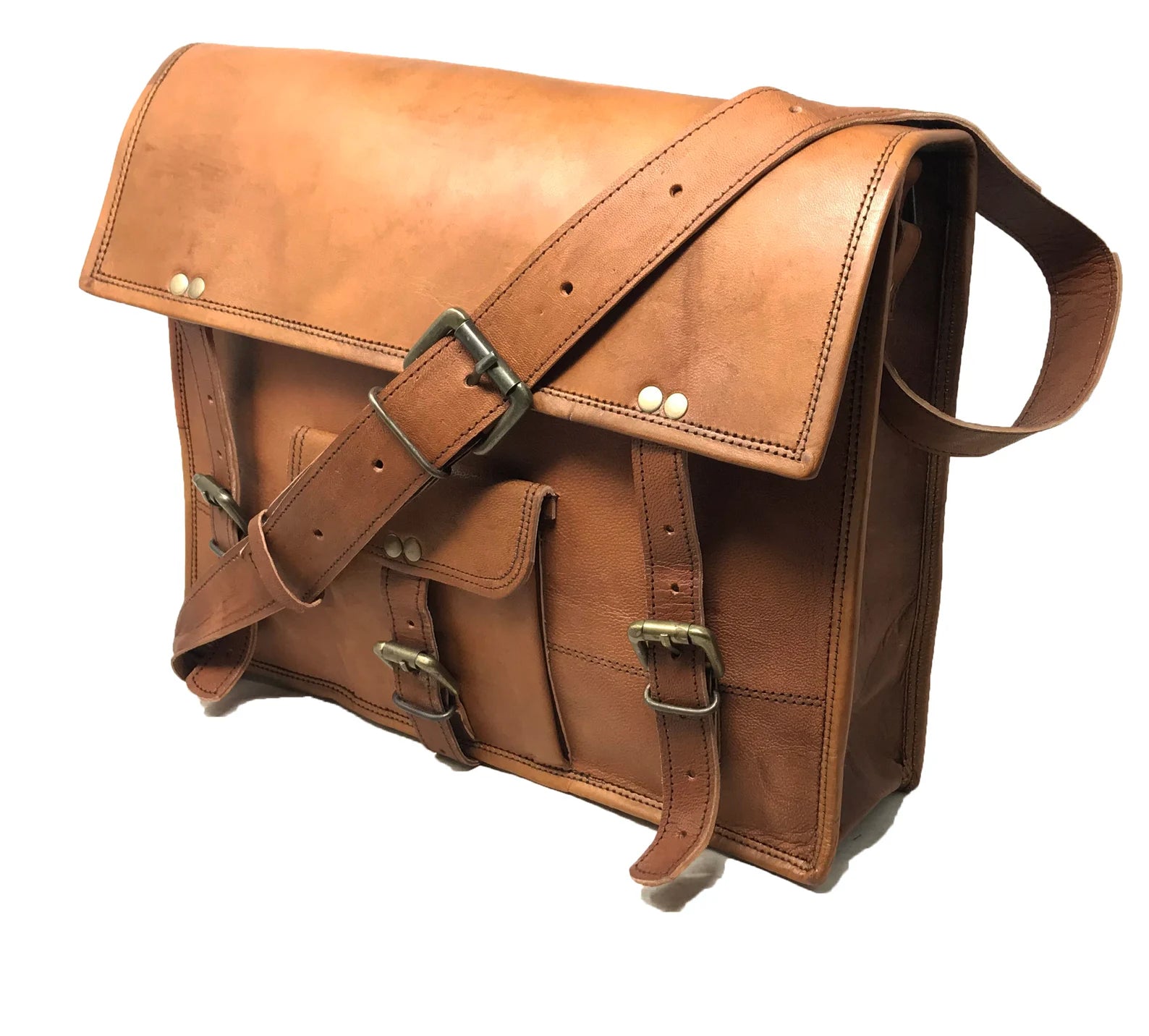 Leather Messenger Bag Laptop Bag