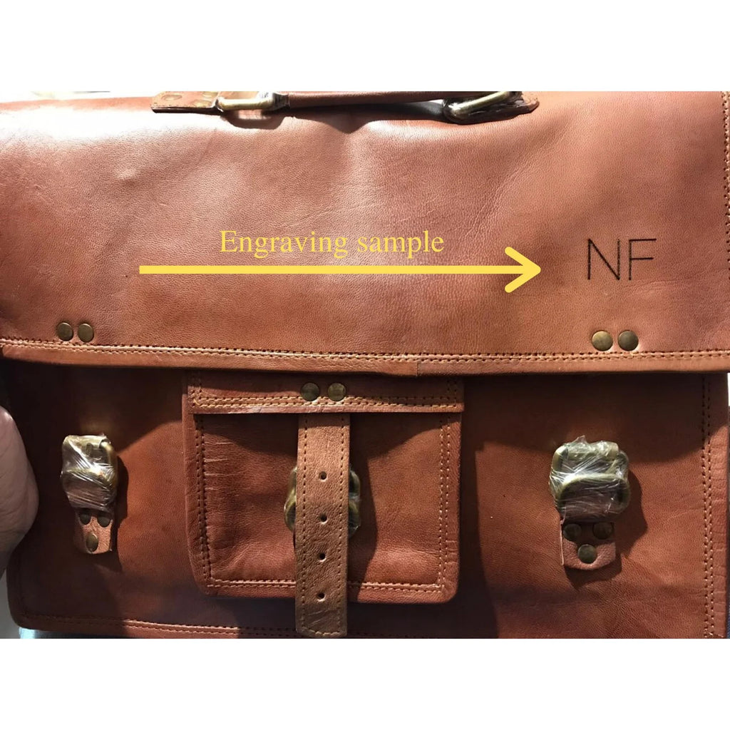 Leather Messenger Bag Laptop Bag