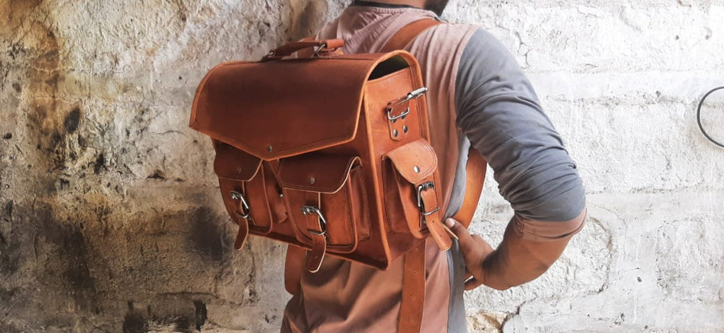 Leather Backpack , Leather Satchel bag