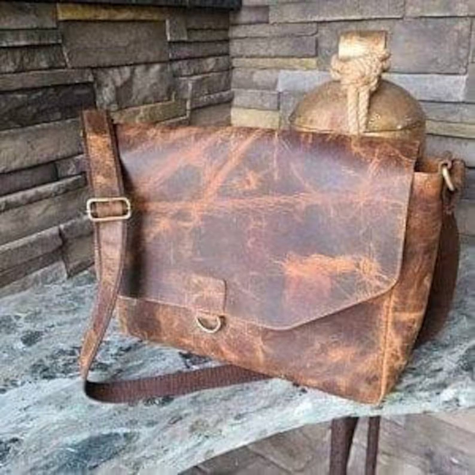 leather satchel, bag with handle