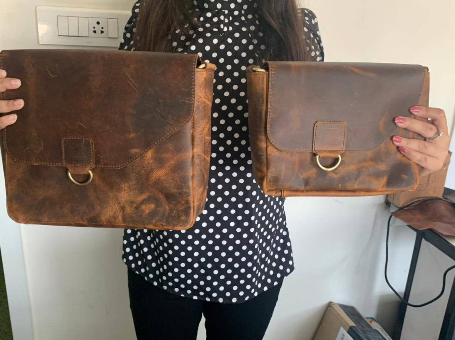 leather satchel, bag with handle