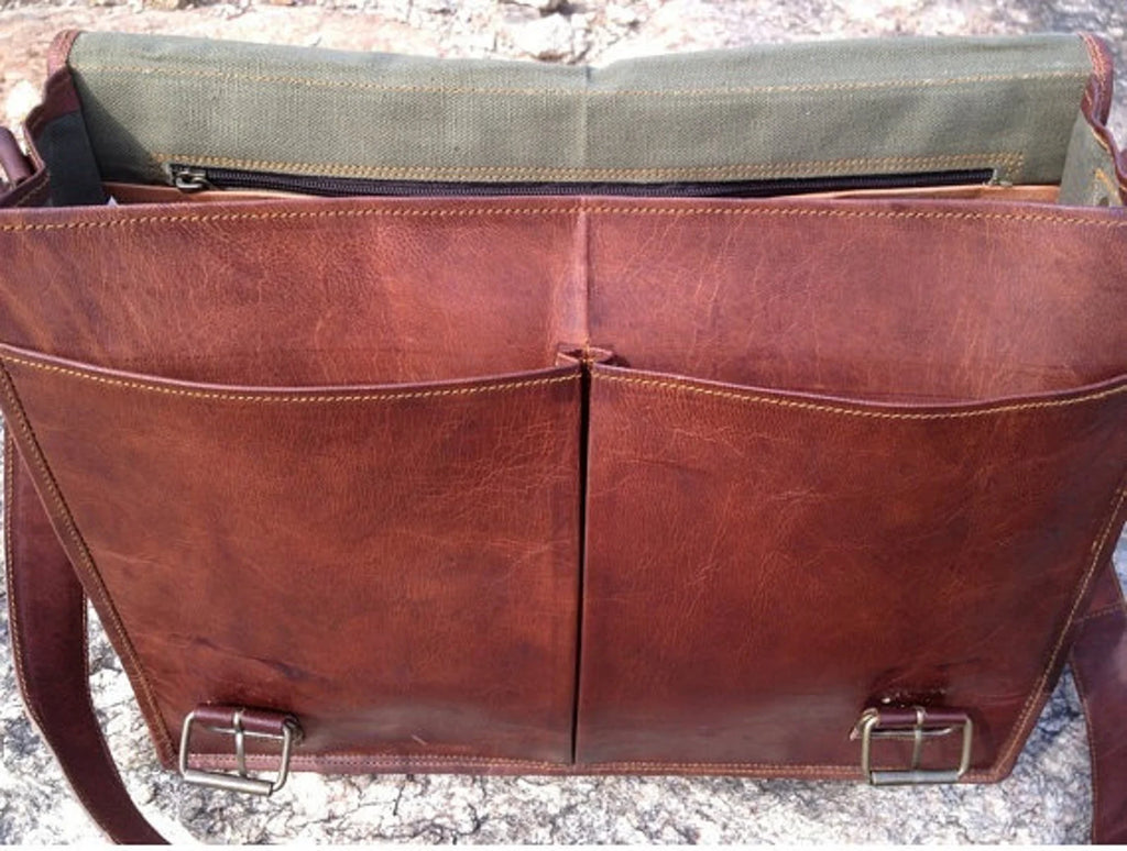 Retro Style Leather Messenger Bag