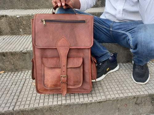 Handmade Leather Backpack For Men & Women