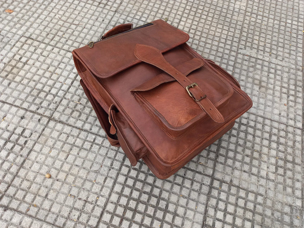 Handmade Leather Backpack For Men & Women