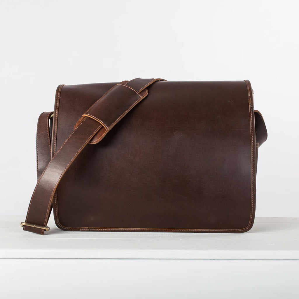 leather messenger bag Leather Laptop