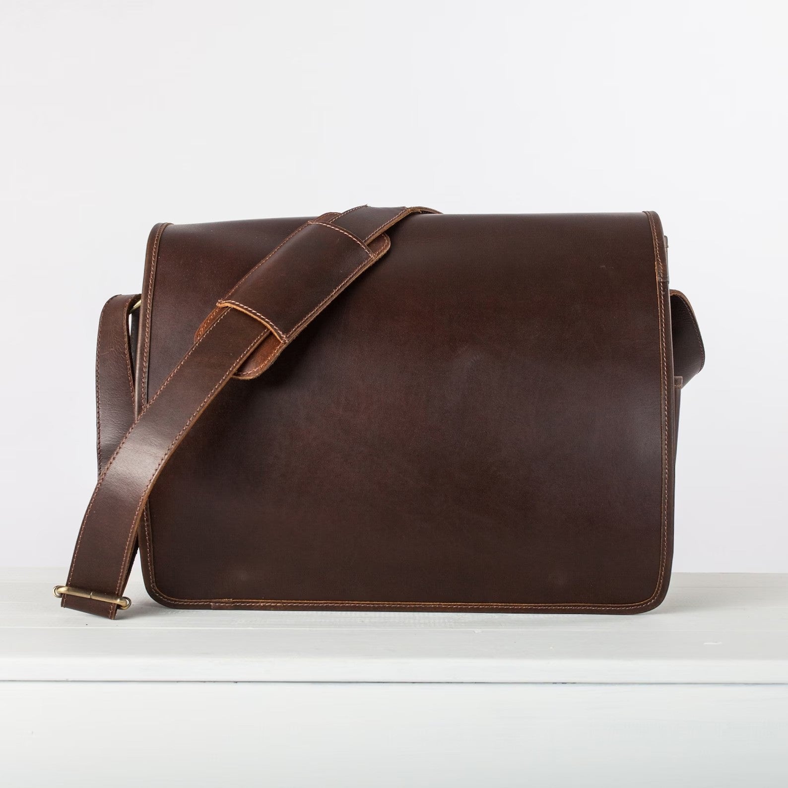 leather messenger bag Leather Laptop