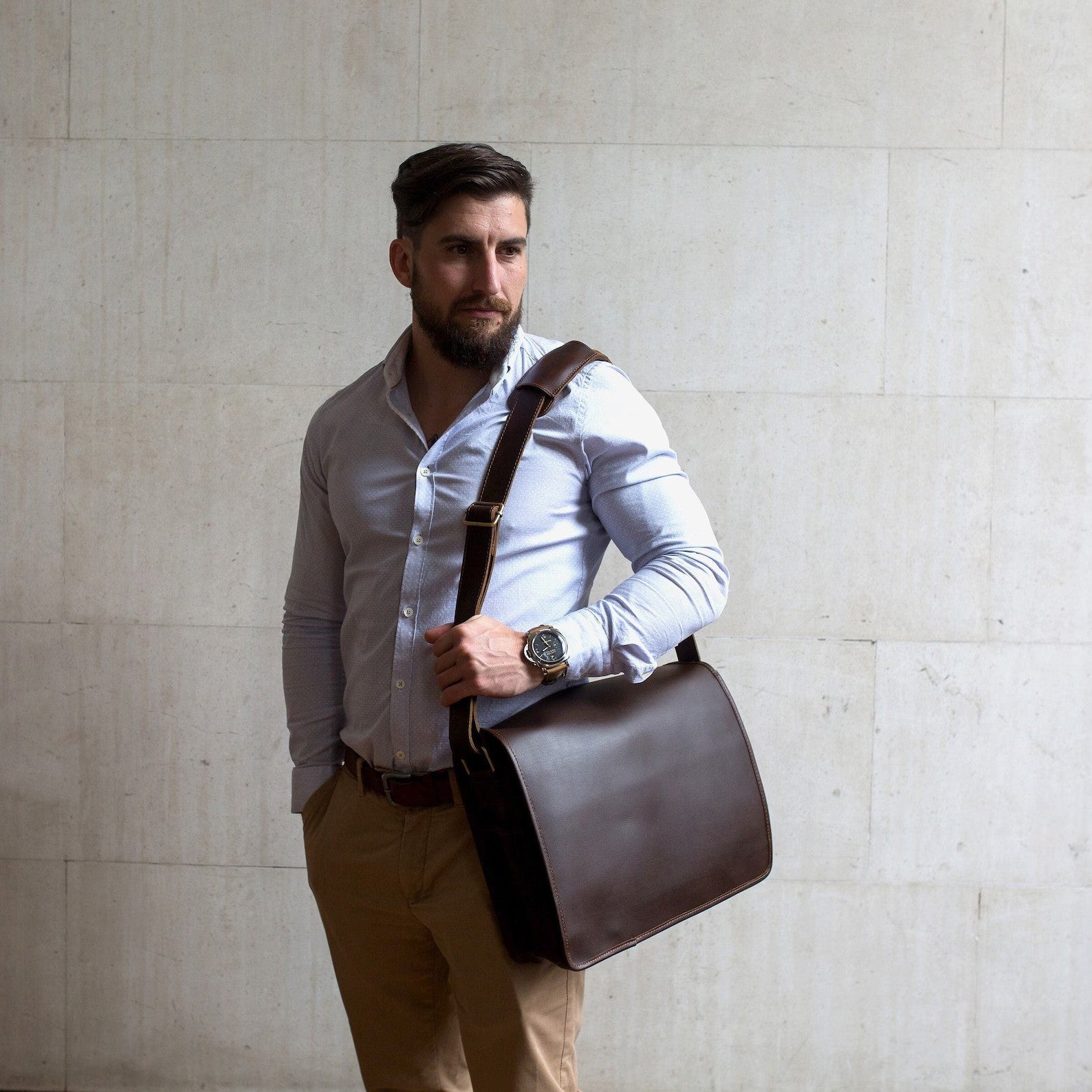 leather messenger bag Leather Laptop