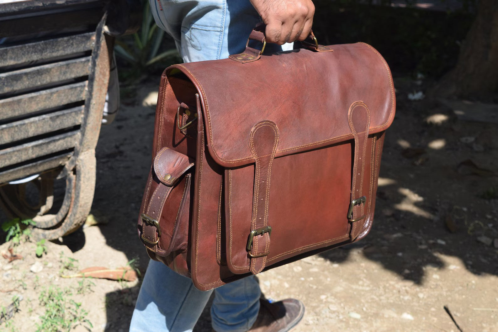 Handmade Leather Laptop Bag Messenger