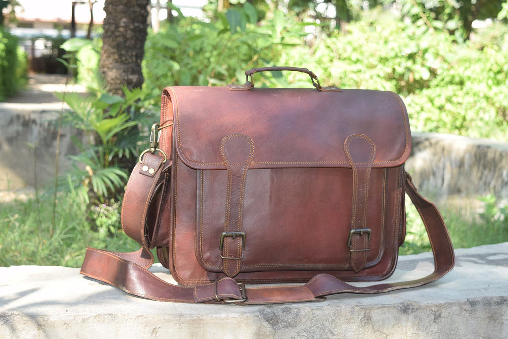 Handmade Leather Laptop Bag Messenger