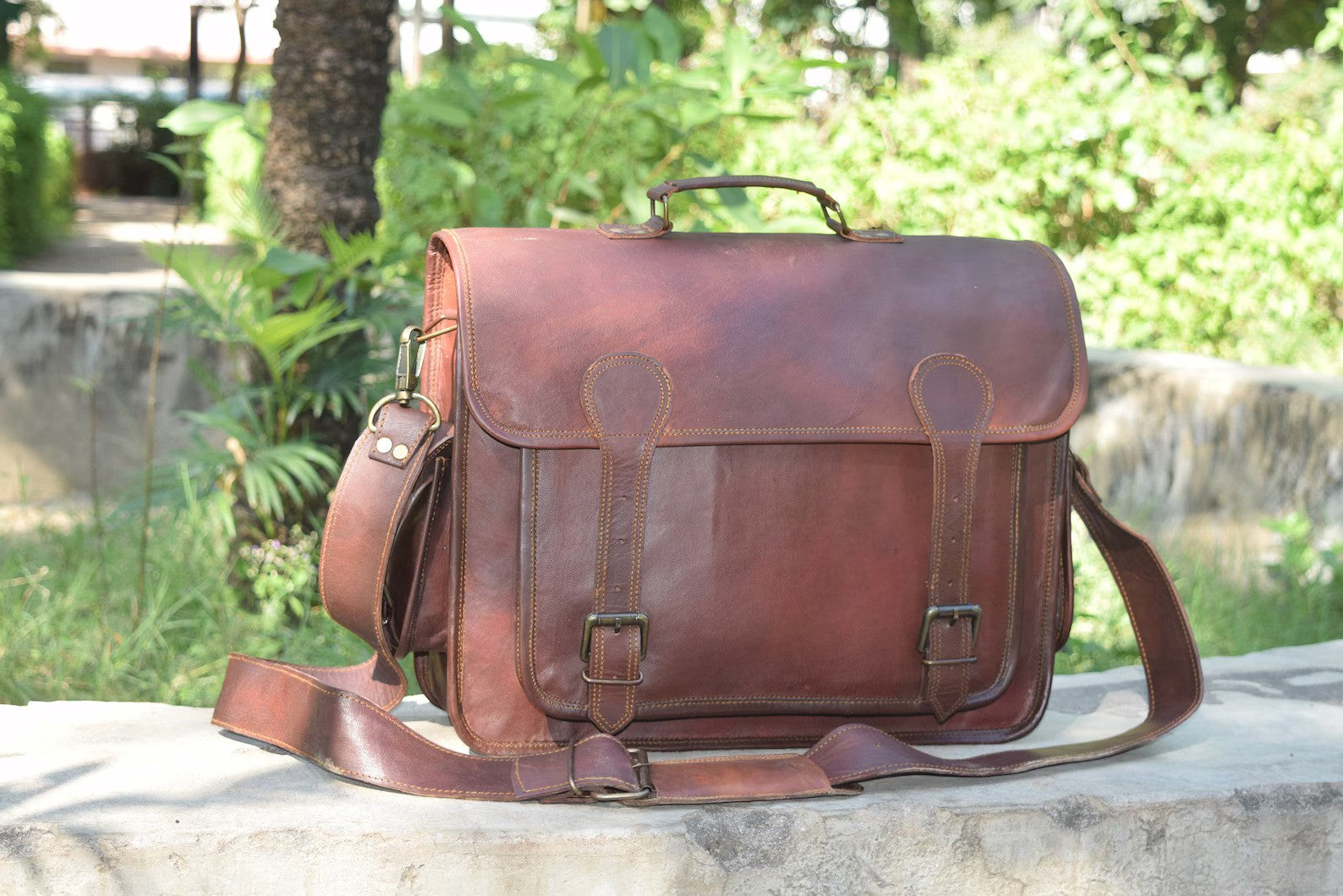 Handmade Leather Laptop Bag Messenger