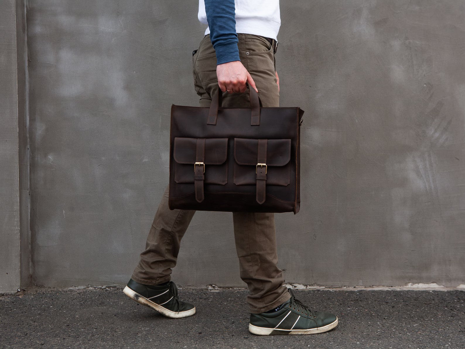 Leather bag men, Messenger bag men