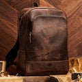 Leather Rucksack with Leather Backpack