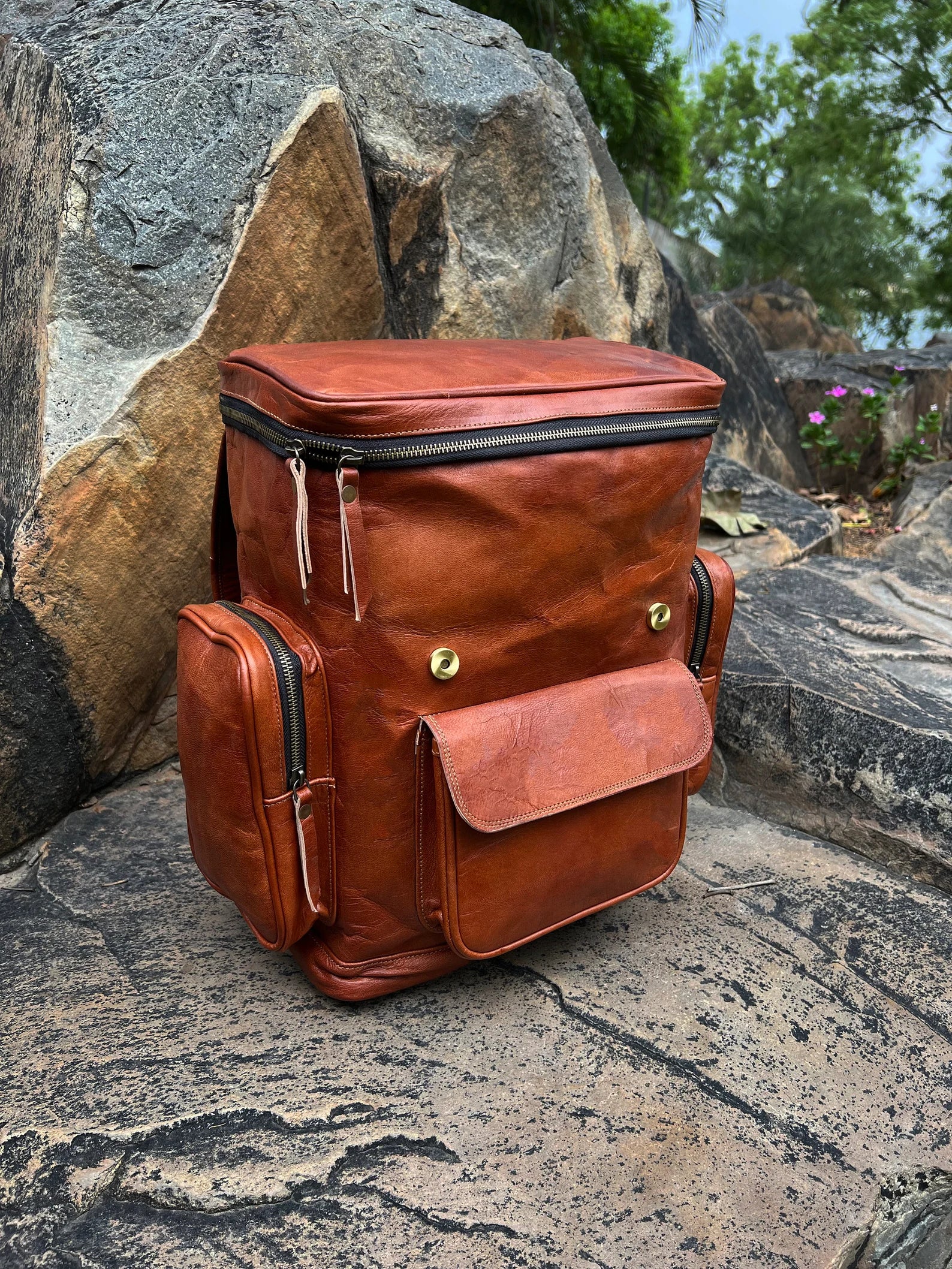 Leather Backpack, Travel Backpack Rucksack