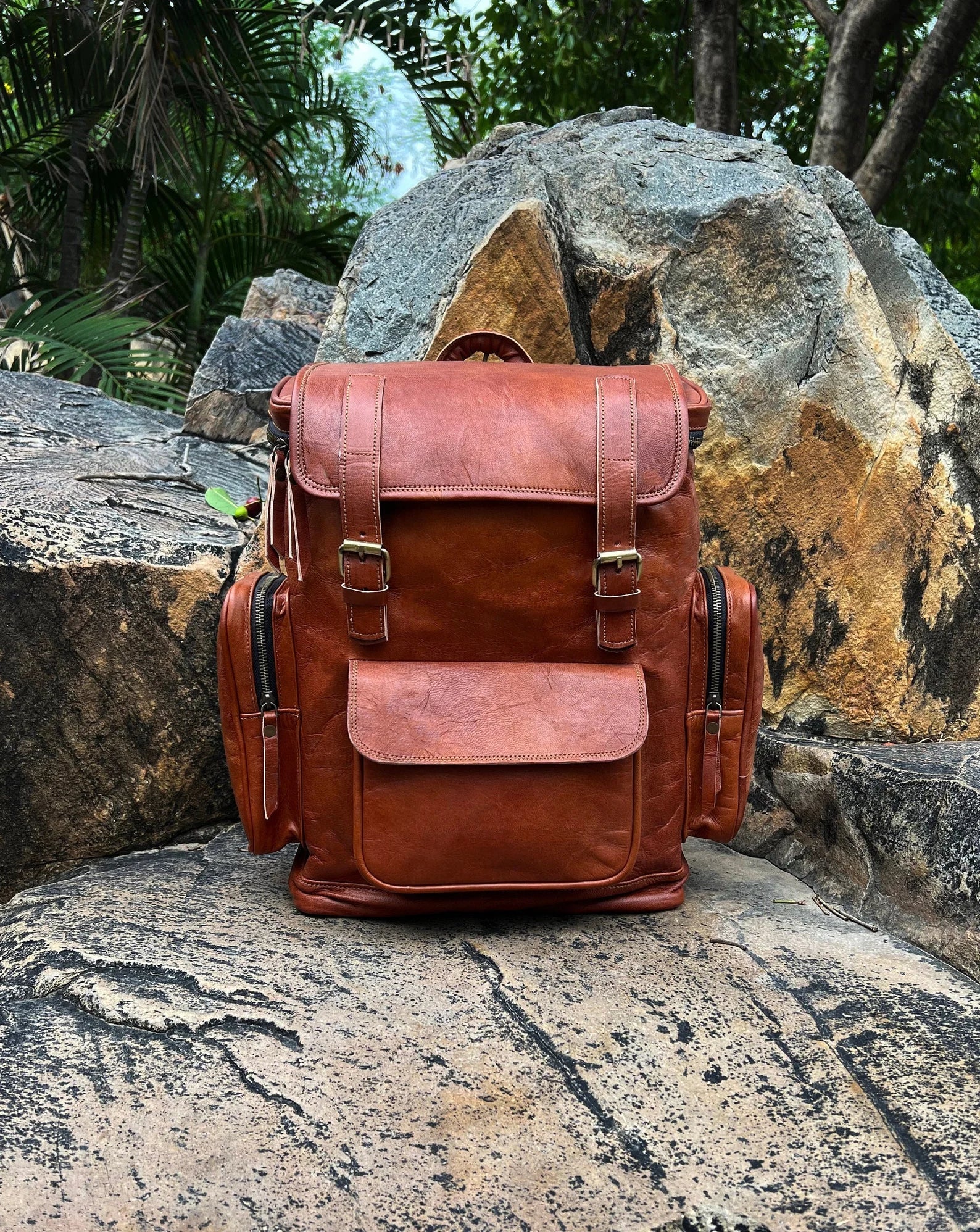 Leather Backpack, Travel Backpack Rucksack