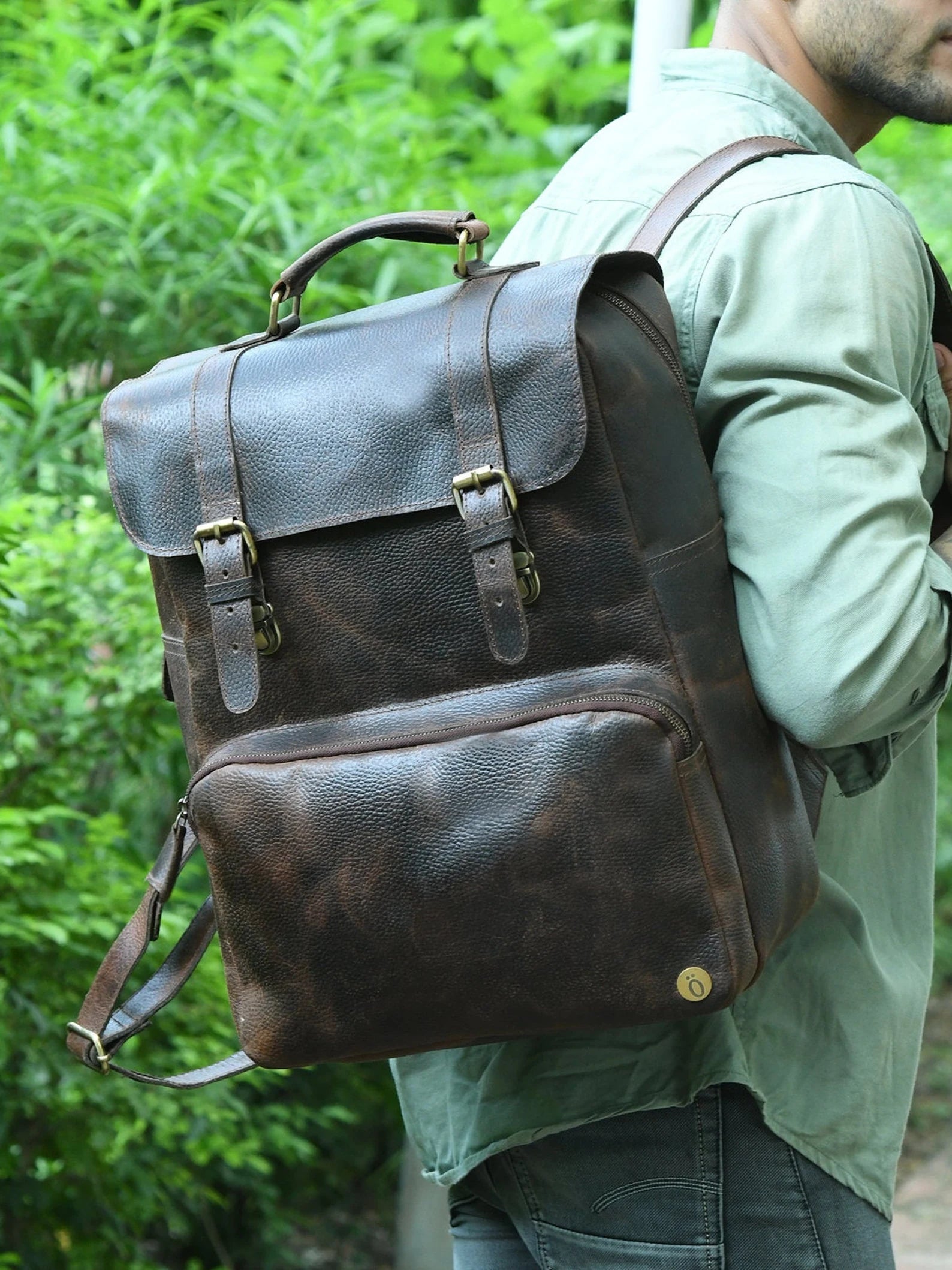 Leather Laptop Backpack Unique Gift
