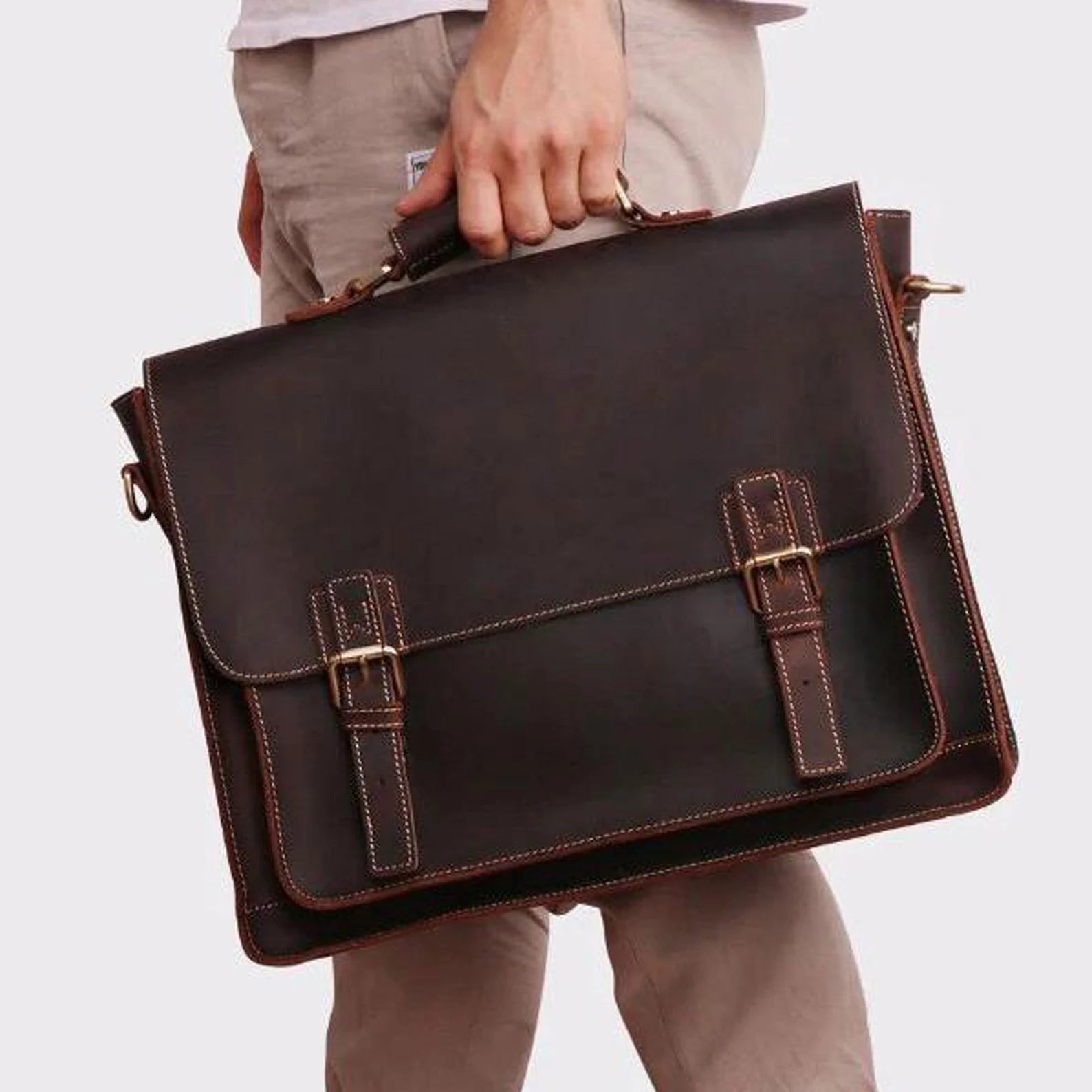 buffalo Leather bag | Leather Laptop bag