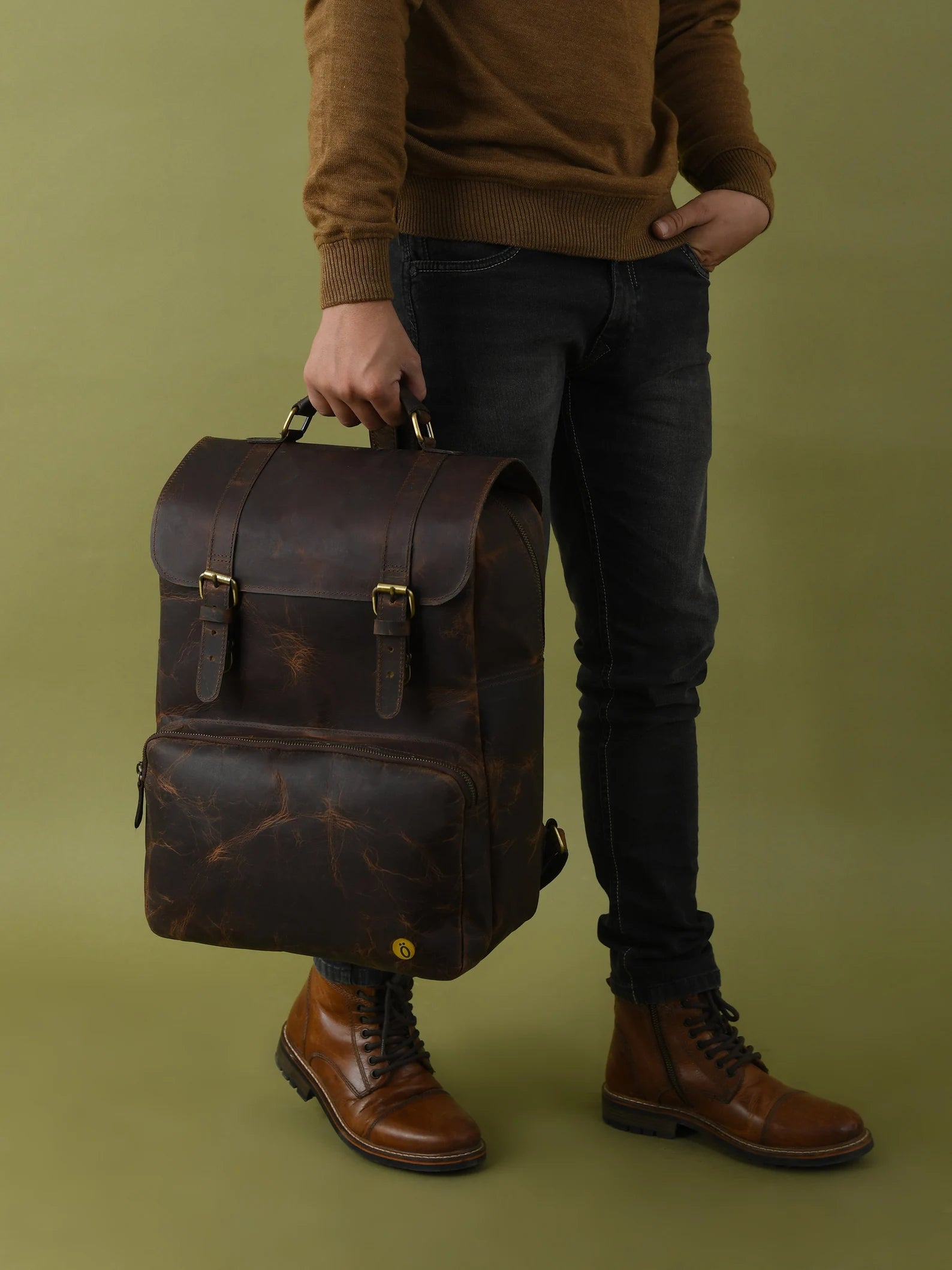 Handcrafted Leather Backpack for Men & Women
