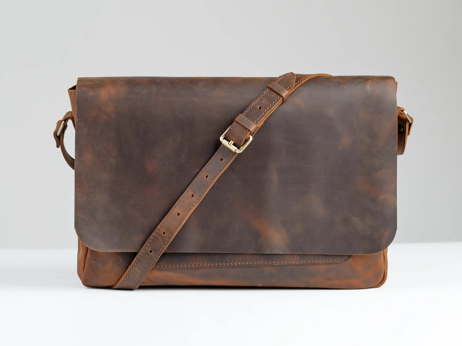 Leather messenger bag, leather bag