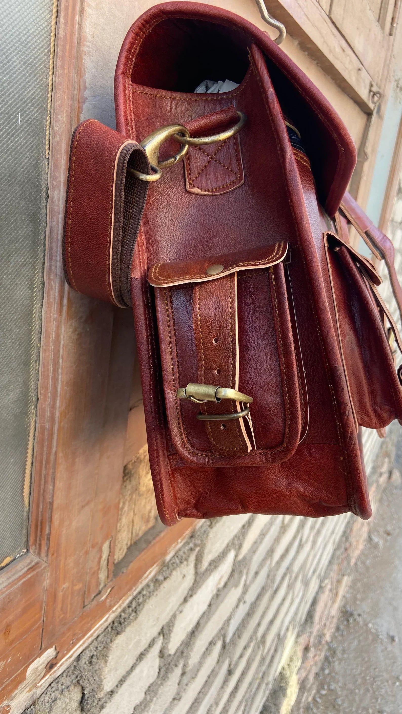 Leather Messenger Bag, Leather Crossbody Bag