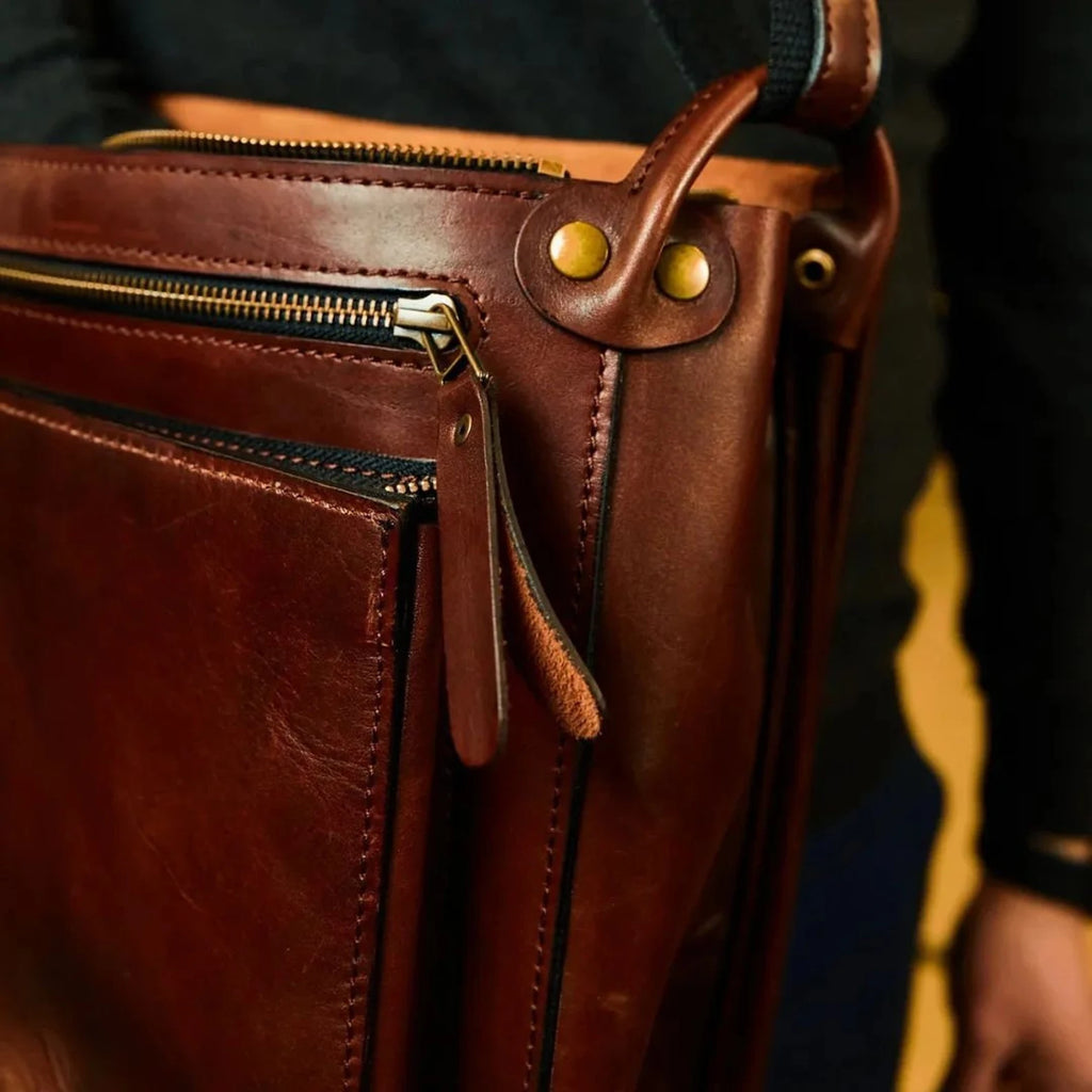 leather messenger bag, leather laptop bag