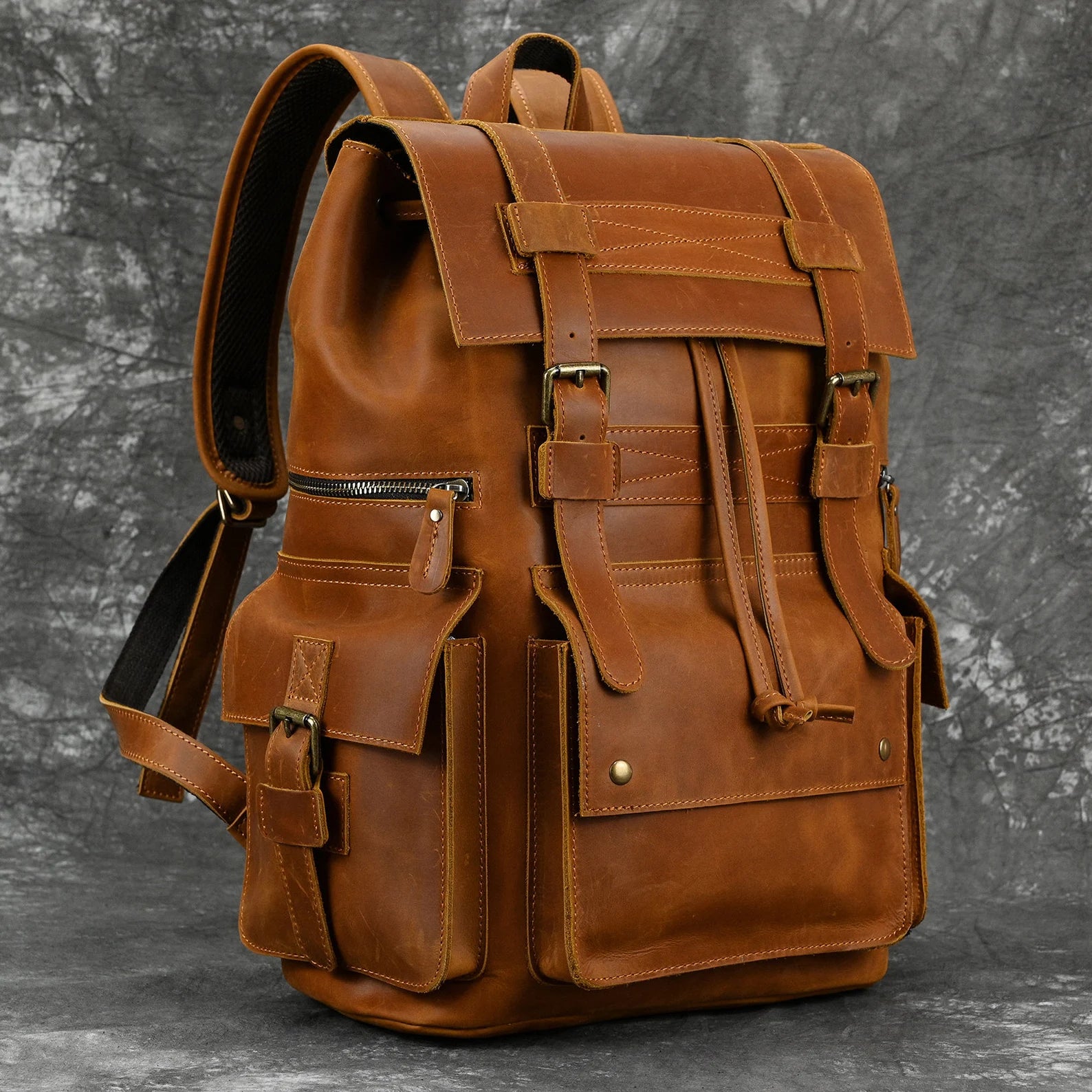 Leather Backpack, Full Grain Leather Bag