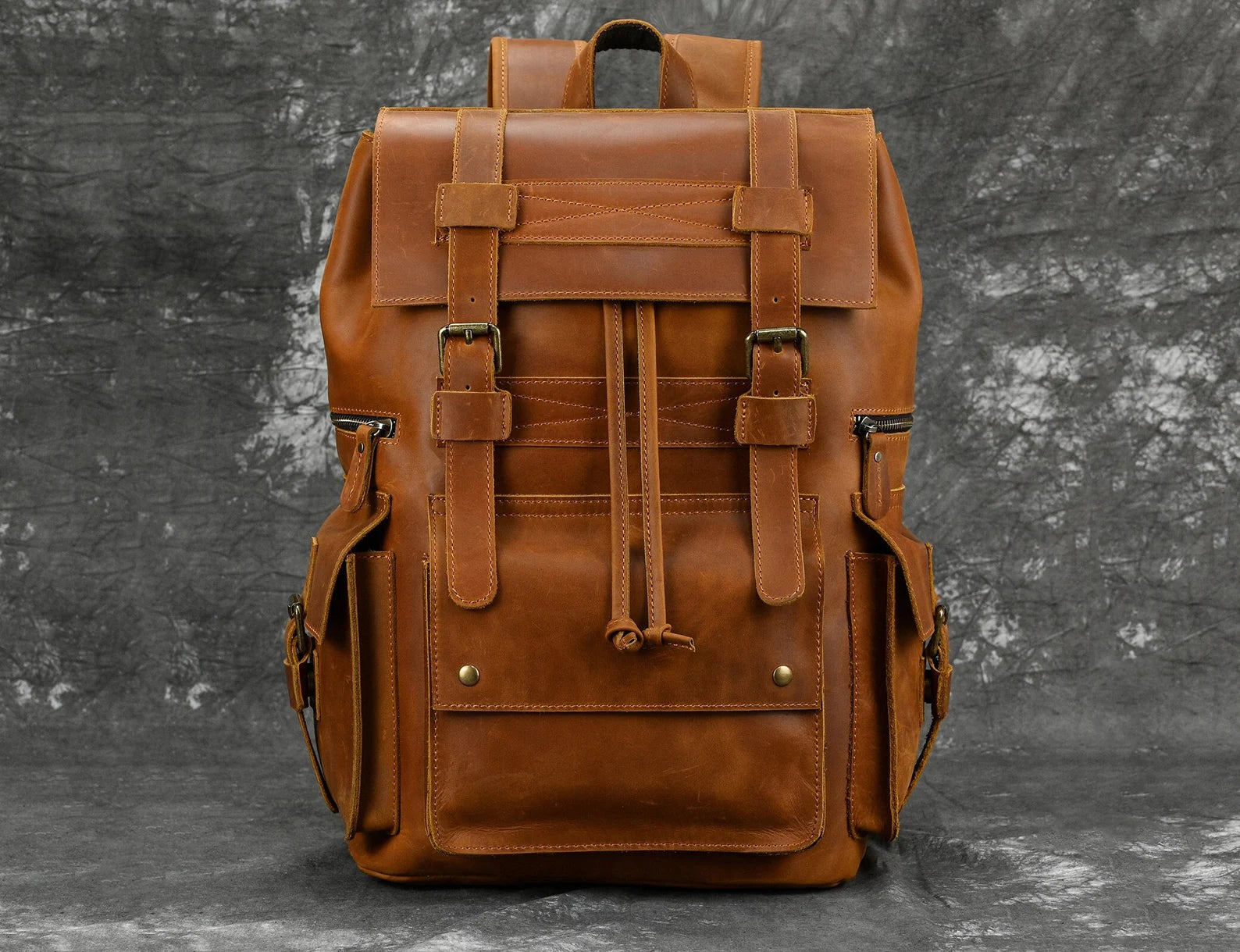 Leather Backpack, Full Grain Leather Bag