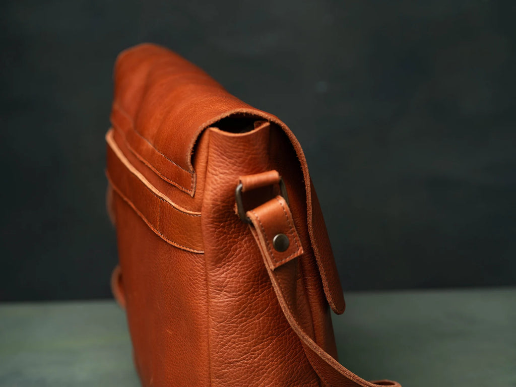 Handmade Messenger Bag with Minimalist Style
