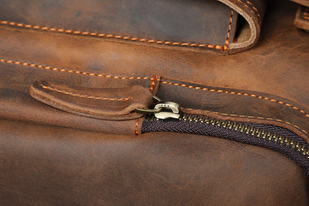 Leather Backpack Leather Travel Knapsack