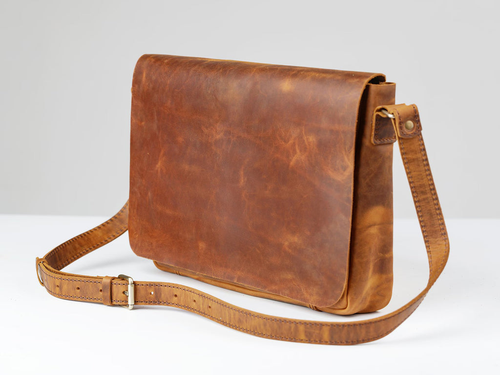 laptop bag leather briefcase