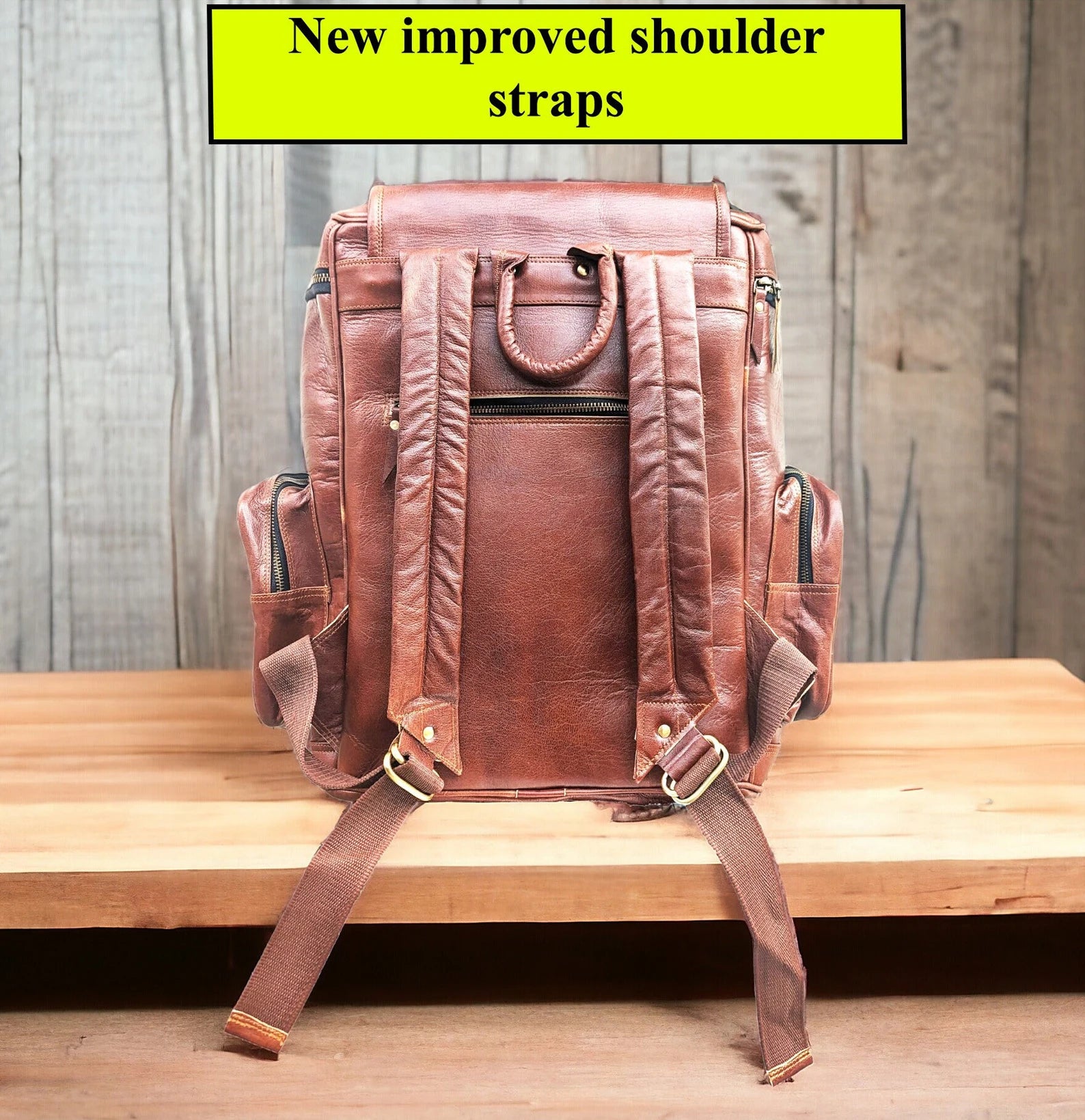Leather Backpack, Travel Backpack Rucksack